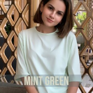Oversized Crop Tees - Mint Green